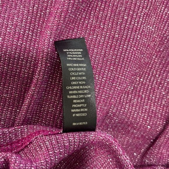 Victoria’s Secret Ribbed Purple Metallic Top Sz L - Picture 12 of 12